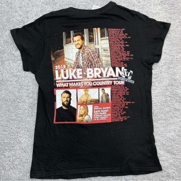 Luke Bryan Shirt Womens Small Tee What Makes You Country Tour 2018 Concert Party - Picture 4 of 4